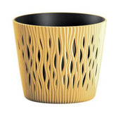 Hectarul - Ghiveci decorativ rotund Sandy 15.8x13.8 cm mustar